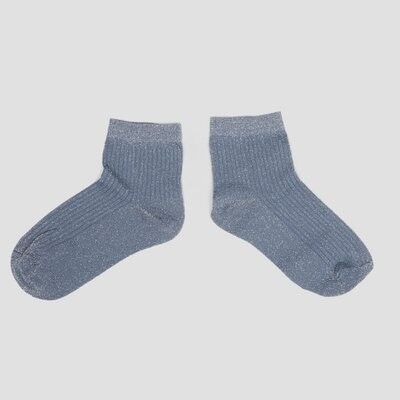 Socks stripe glitter grey