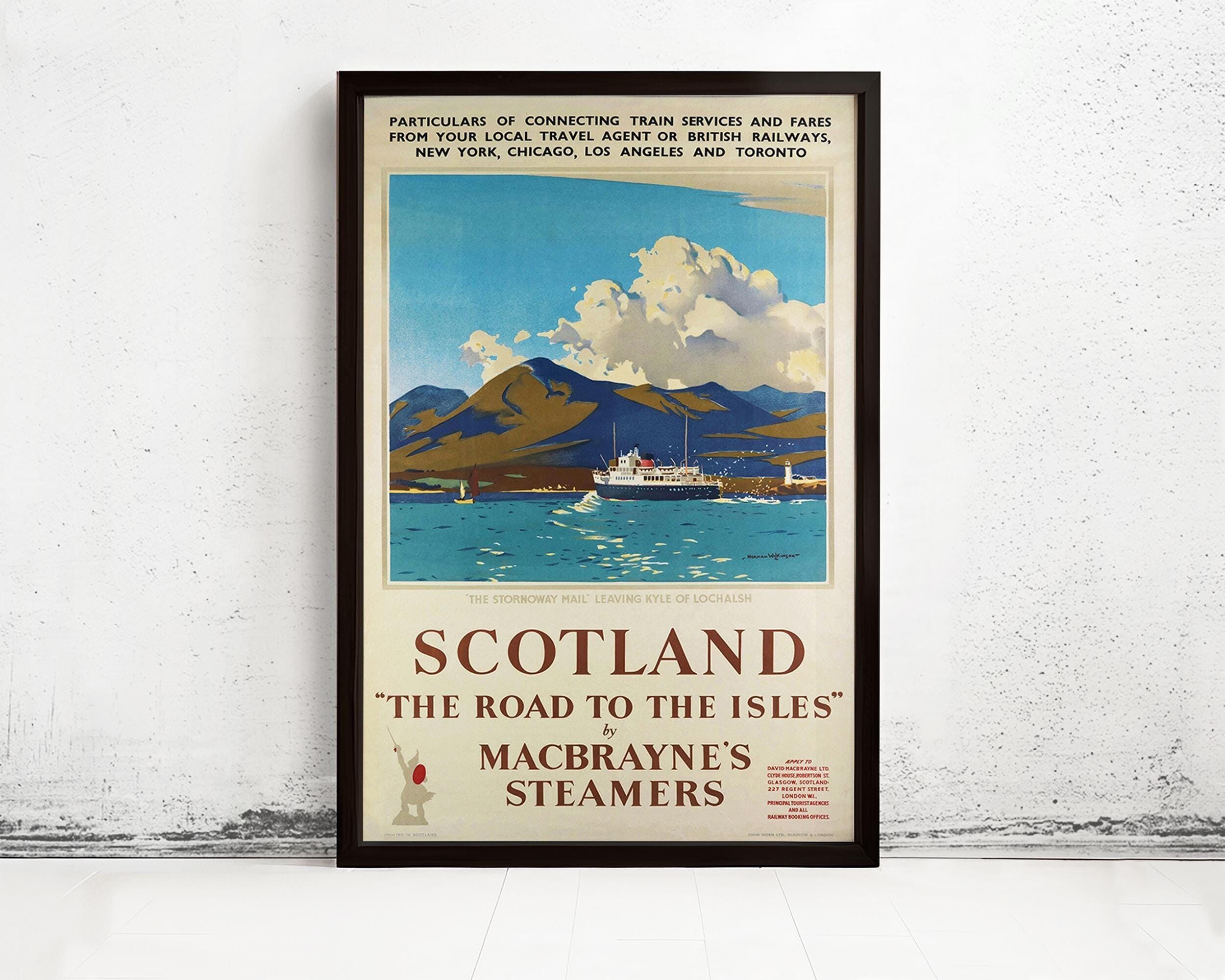 Vintage Travel Poster of Scotland Travel Poster Tourism 1930-40 | Vintage Map Wall Art Print | Large Poster Print | Home Decor Wall Art
