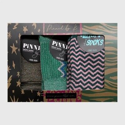 Giftpackage Socks Zigzag Pink Green