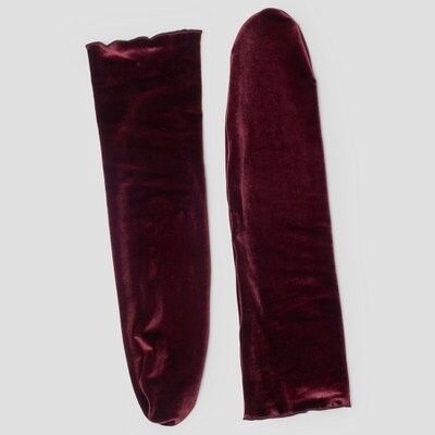 Velvet socks bordeaux