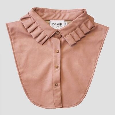 Collar Leather Ruffle Pink