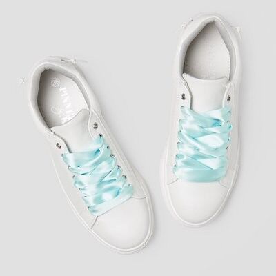 Laces satin baby blue