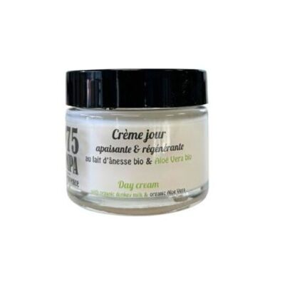 Day face cream with donkey milk and organic aloe vera - 40ml