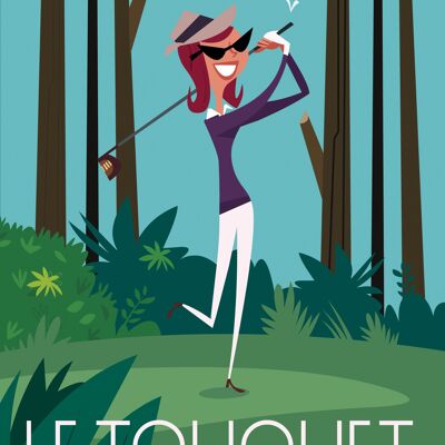 MAGNET LE TOUQUET GOLF WOODEN FRAME