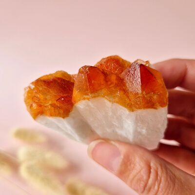 Cluster di citrino grezzo da 100 g (punte di alta qualità)