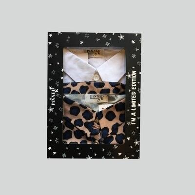 Gift Package Kids Collar White Leopard