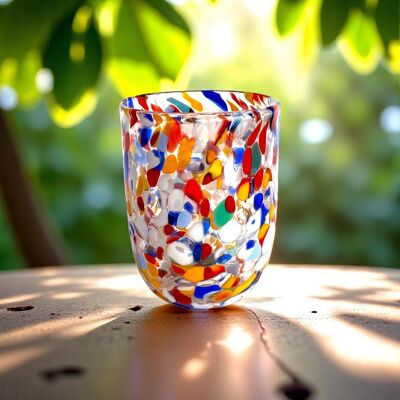 6 Bicchieri Canova in vetro di Murano, realizzati nell'isola di Murano, soffiati e lavorati a mano da maestri Vetrai - SPECIAL EDITION - 380 ml.