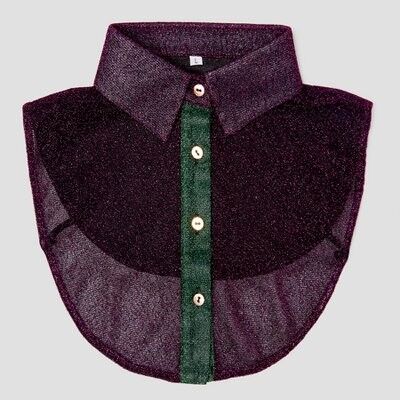 Collar glitter purple green