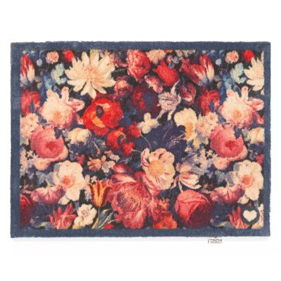 Tapis Hug à fleurs foncées