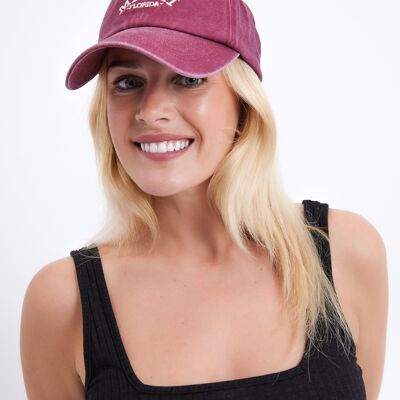 Casquette de baseball Miami en rouge délavé