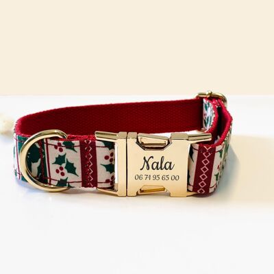 Personalized Cotton Dog Collar Special Christmas Edition