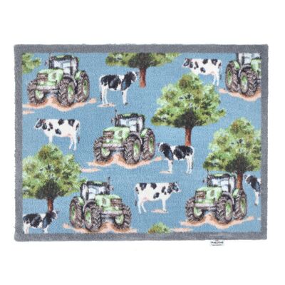 Tapis Hug : tracteurs et vaches de ferme