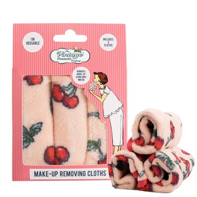 Make-up Removing Cloths Cherry Print