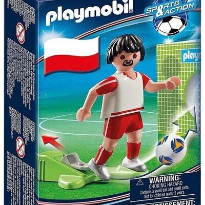 PLAYMOBIL SPORTS & ACTION JOUEUR POLOGNE 9.5X14.5CM