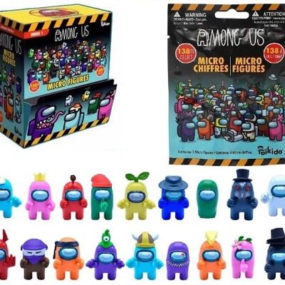 AMONG US MICRO FIGURINES 2,5 CM LOT DE 2 dans sachet surprise 10,5X13CM