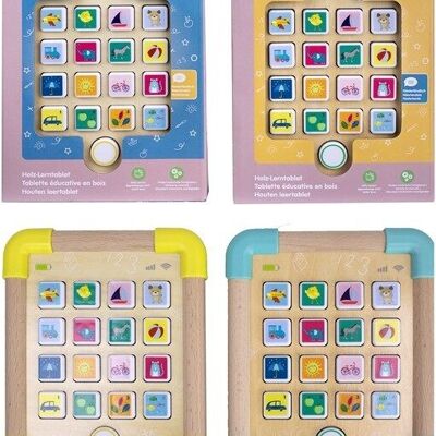 PLAYLAND® Tablette éducative en bois avec son (LANGUE : NÉERLANDAIS)