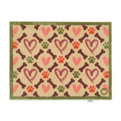 Tapis câlin cœurs et os