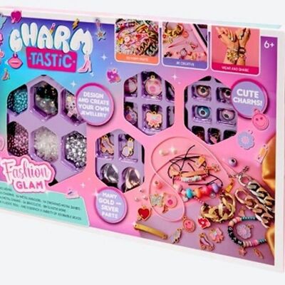 COFFRET PARURE DE BIJOUX CHARM TASTIC FASHION GLAM XL 37 X 26 X 3 CM