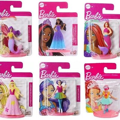 Barbie Mini-Figurines 6 Assortis - 8X11,5CM