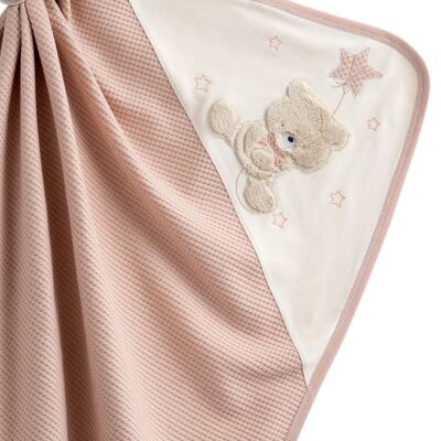 Unisex Star Bear Waffle Baby Blanket –Soft & Snuggly Comfort
