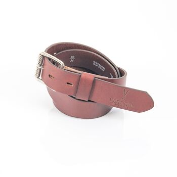 Ceinture cuir veritable marron taille 90 1