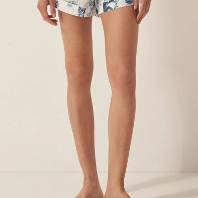 Pigiama corto da donna in cotone biologico Chinoiserie Whimsy