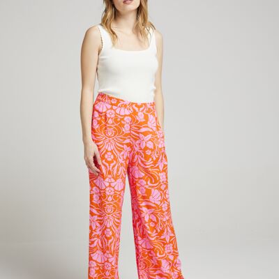 SYBIL - Pantaloni fluidi con stampa floreale - Andy & Lucy