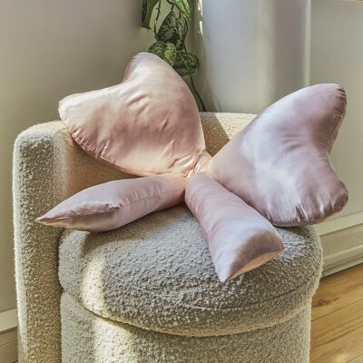 Satin knot cushion