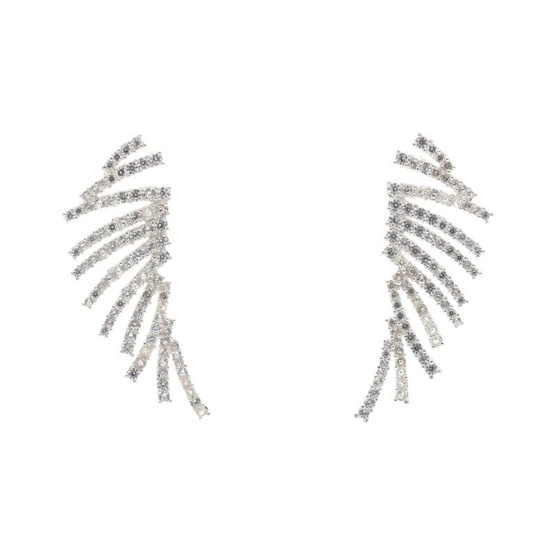 Orecchini Glamis in argento brillante