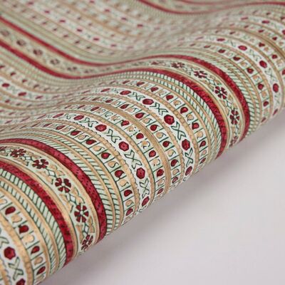 Block Printed Wrapping Paper Sheets - BP Benares Festive Mix