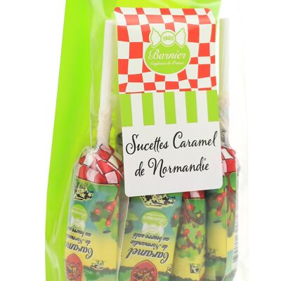 Bag of 8 Caramel Lollipops, Normandy decor