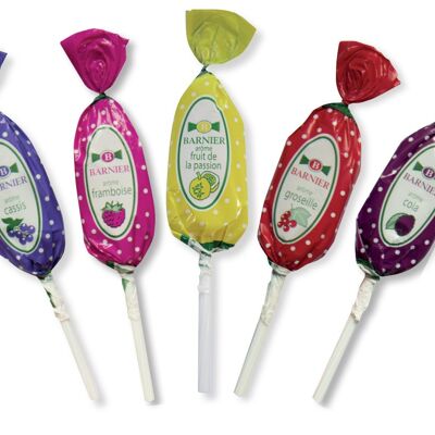 Assorted Tutti Frutti Lollipops: Blackcurrant / Raspberry / Passion fruit / Redcurrant - / Cola