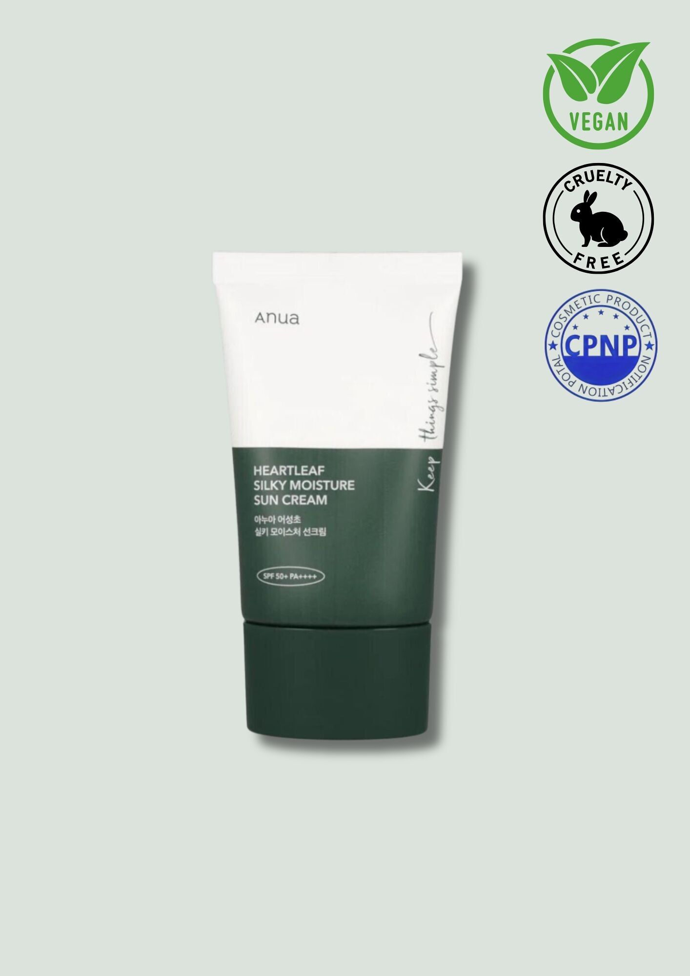 ANUA – Heartleaf Silky Moisture Sunscreen 50ml