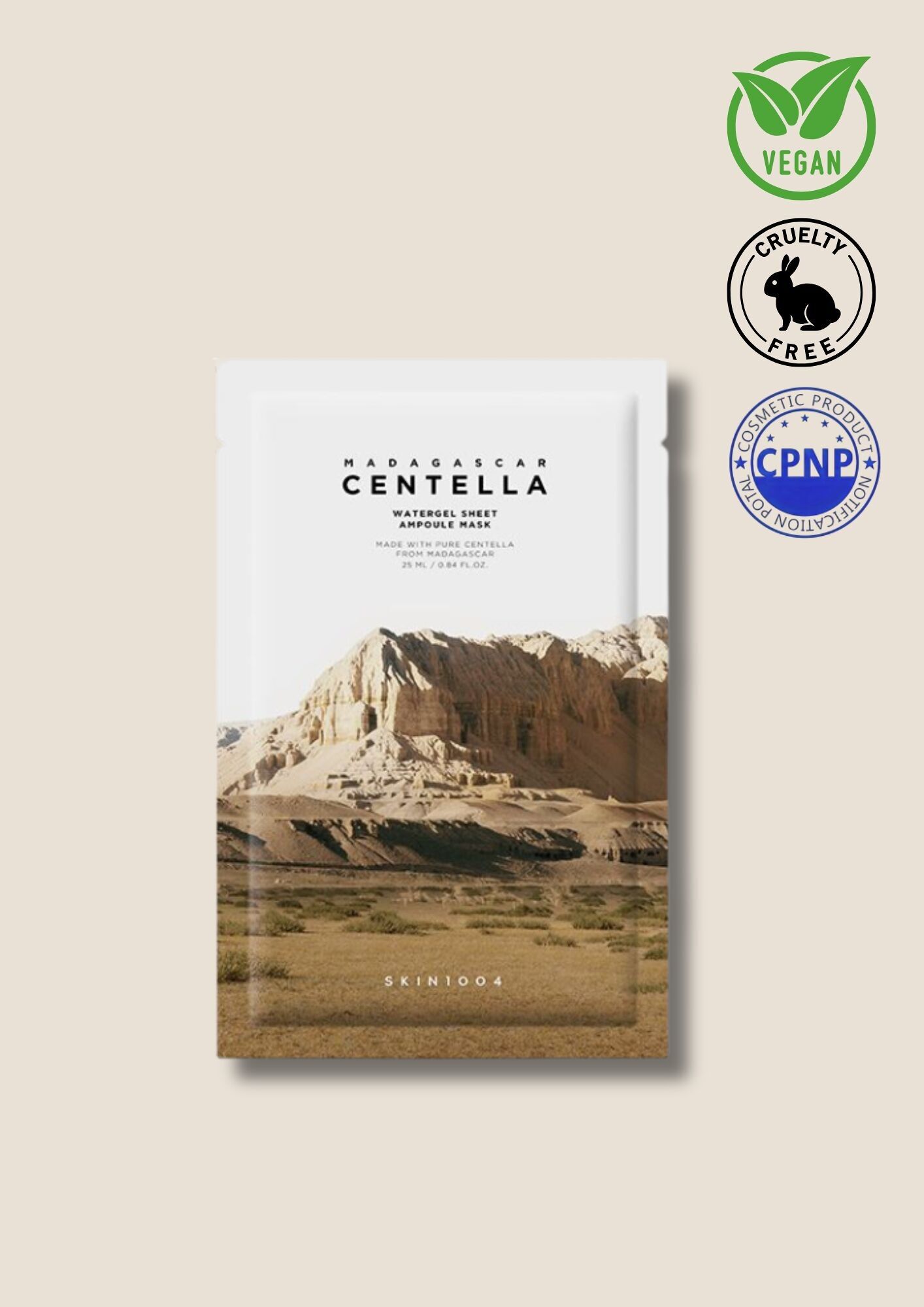 SKIN1004 – Madagaskar Centella Wassergel-Tuchampullenmaske (1EA)