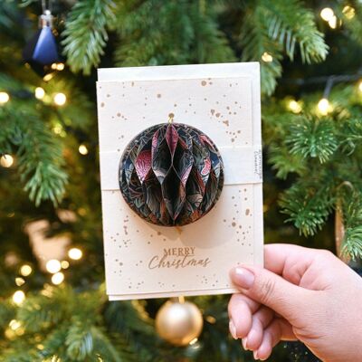 Keepsake Ornament Greeting Card - GC Honeycomb Bauble