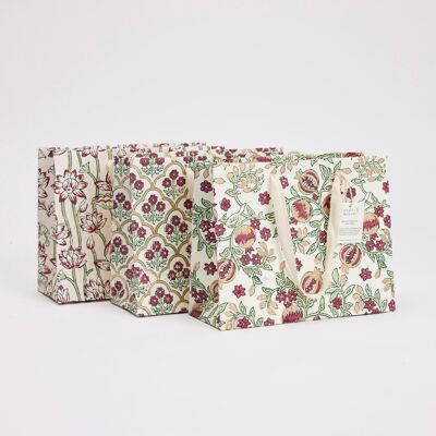 Bolsas de regalo con estampado a mano (medianas) - Cereza