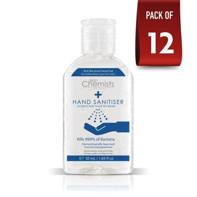 skinChemists Hand Sanitiser 50ml Pack Of 12
