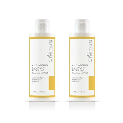 skinChemists Anti-Ageing Collagen Repairing Facial Toner 200ml Twin Value Savings Pack