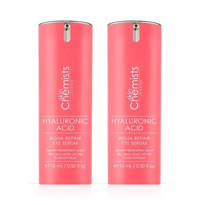 skinChemists Hyaluronic Acid Aqua Repair Eye Serum 15ml Twin Value Savings Pack