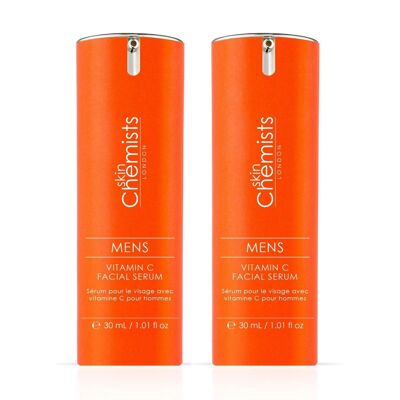 skinChemists Men's Vitamin C Facial Serum 30ml Twin Value Savings Pack