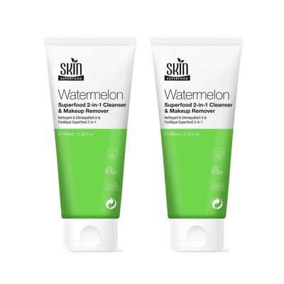 Skin Superfood Watermelon Superfood 2-in-1 Cleanser & Makeup Remover 100ml Twin Value Savings Pack