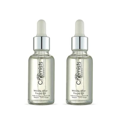 Olio viso antirughe skinChemists 30 ml, confezione risparmio doppio
