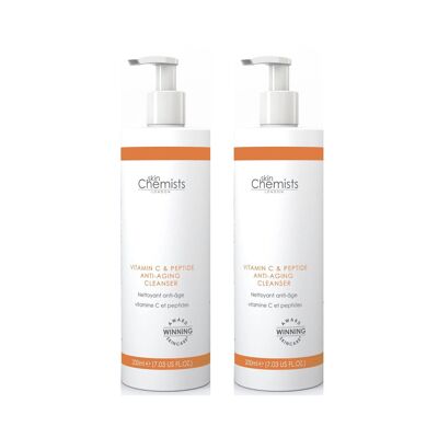 skinChemists Vitamin C & Peptide Cleanser 200ml Twin Value Savings Pack