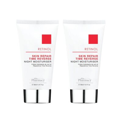 skinPharmacy Retinol Skin Repair Time Reverse Night Moisturiser 30ml Twin Value Savings Pack