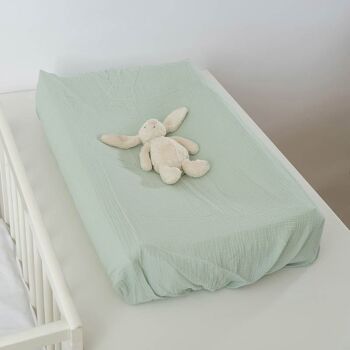 Housse de Matelas à Langer en Coton Bio Vert 2