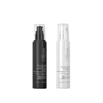 skinChemists Advanced Extreme Charcoal Teeth Whitening Gel + Advanced Extreme Teeth Whitening Gel