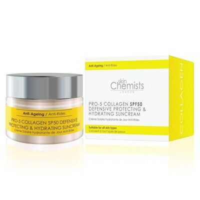 Pro-5 Collagen Defensiv Crema solare anti-età protettiva e idratante SPF 50 50 ml