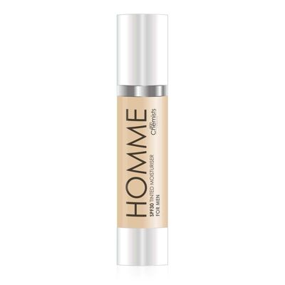 Crème hydratante légère teintée pour homme SPF 30 50 ml