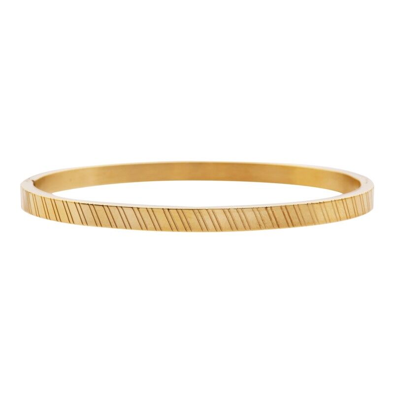 BRACCIALE A RIGHE INCLINATE - TAGLIA S - ORO