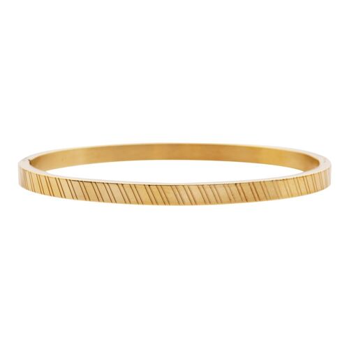 Bangle stripes tilted - size s - gold